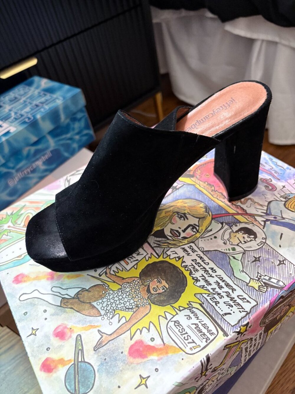 Jeffrey Campbell Caviar Mules 8.5